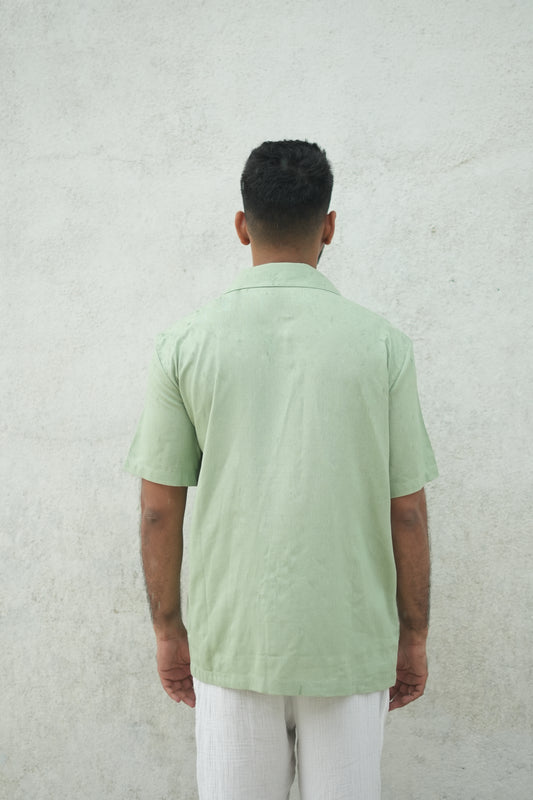 Linen Shorts ( light green )